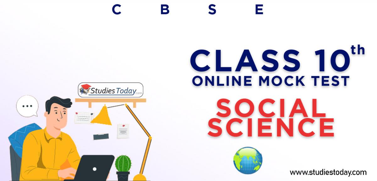 Class 10 Social Science MCQ Online Test